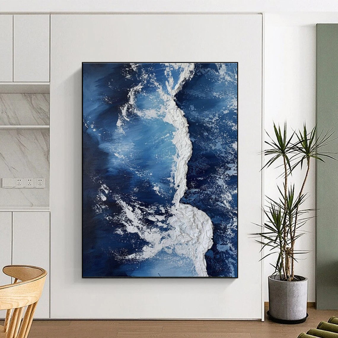 Huge Abstract Painting for Basement Home Theater Immersive Experience LargeART0669