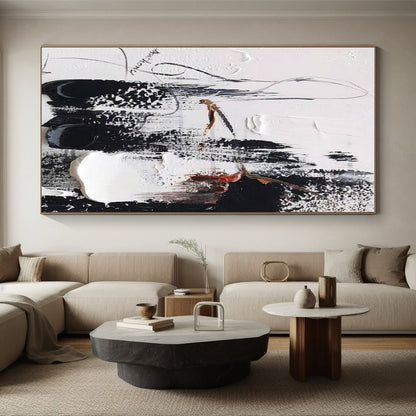 Extra-Huge Modern Abstract Painting for Hallway Visual Interest
