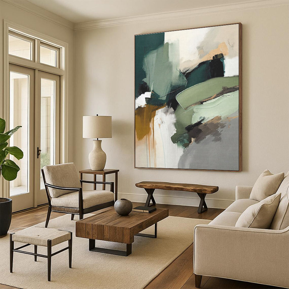 Colossal Modern Abstract Wall Art for Contemporary Home Gym Mirror Wall