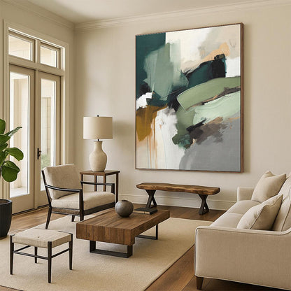 Colossal Modern Abstract Wall Art for Contemporary Home Gym Mirror Wall