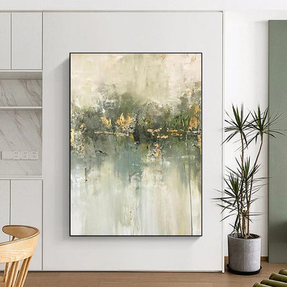 Huge Made-to-Order Abstract Painting for Living Room Bay Window Backdrop
