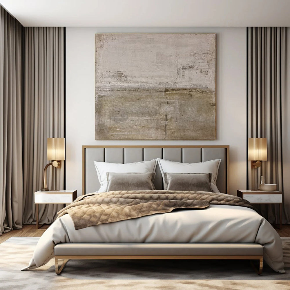 Giant Hand-Painted Contemporary Abstract Painting for Wine Tasting Room Interiors