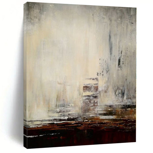 Grand Abstract Painting for School Bus Conversion Interiors - Hand-Painted Acrylic on Canvas