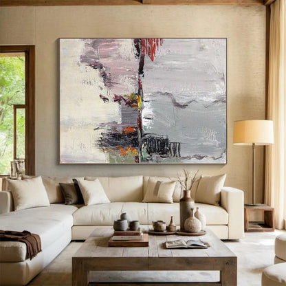 Large-Scale Tailored Abstract Wall Art for Laundry Room Utility Sink Area