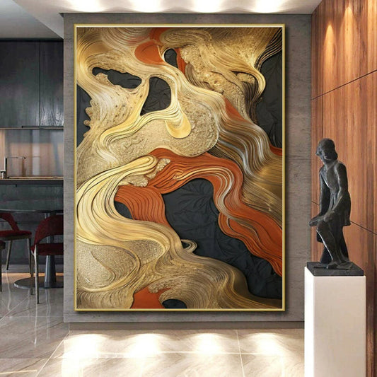 Giant Modern Abstract Canvas for Laundry Room Aesthetic Transformation