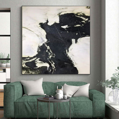 Oversized Modern Hand-Painted Abstract Canvas for Contemporary Hallway Picture Wall