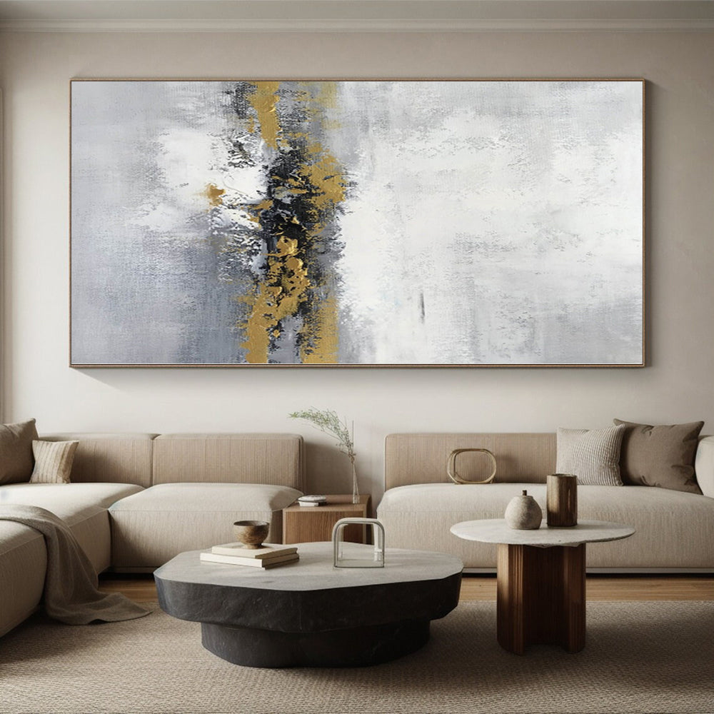 Super-Sized Custom Abstract Painting for Home Bar Back Wall