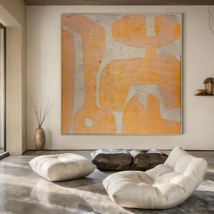 Hand-Painted Extra-Large Contemporary Abstract Art for Luxury Hotel Grand Halls