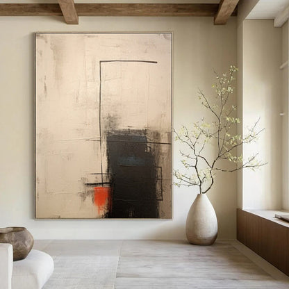 Oversized Hand-Painted Modern Abstract Mural for Office Print Rooms