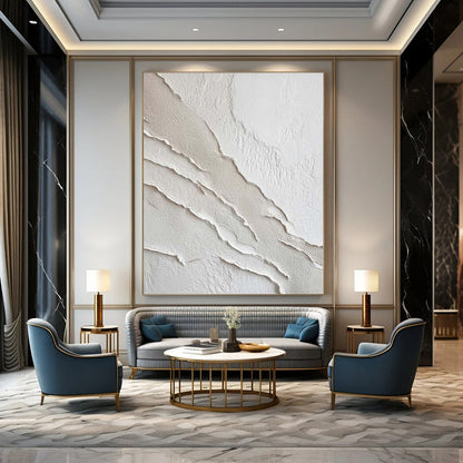 Monumental Abstract Painting for Conservatory Sunrooms - Custom Resin on Linen