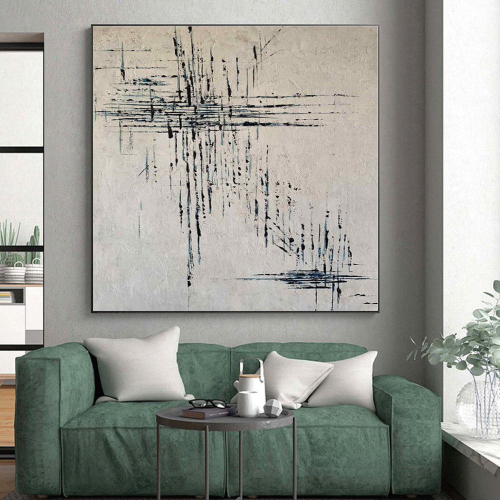 Super-Sized Made-to-Order Abstract Wall Art for Reading Nook Window Seat Wall