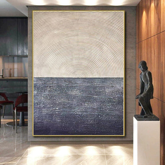 Monumental Custom Abstract Painting for Sunroom Skylight Ceiling Panels