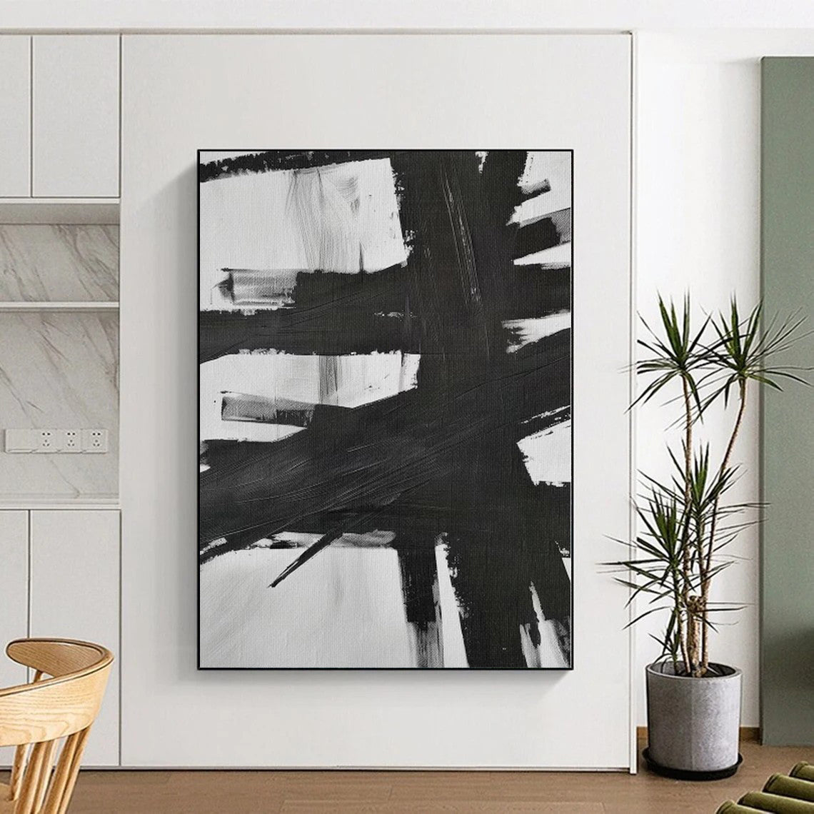 Large Custom Abstract Art for Garage Workshop Feature Walls