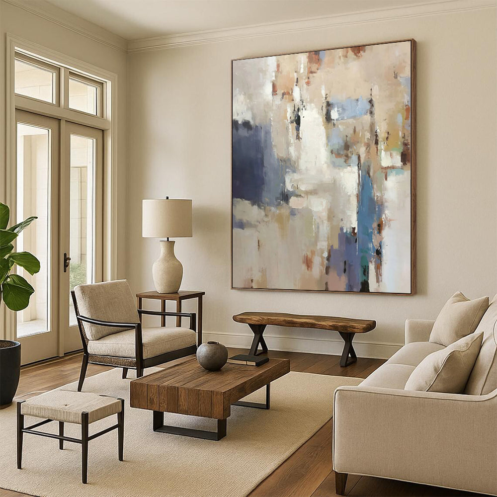 Monumental Custom Abstract Art for Guest Room Balcony Feature Walls