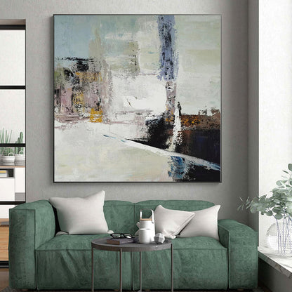Monumental Custom Abstract Art for Guest Room Fireplace and Mantel Feature Walls