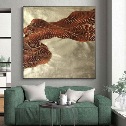 Immense Hand-Painted Abstract Art for Home Gym Mirror Wall Opposites
