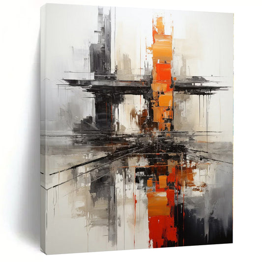 Giant Abstract Art for Rooftop Garden Retreats - Made to Order Mixed Media on Canvas