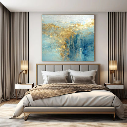 Large Hand-Painted Contemporary Abstract Wall Art for Cozy Home Studies
