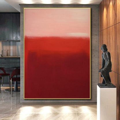 Giant Contemporary Abstract Painting for Contemporary Home Theater Popcorn Bar Wall