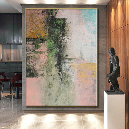 Giant Abstract Industrial Art - Made to Order Mixed Media for Urban Loft Gyms