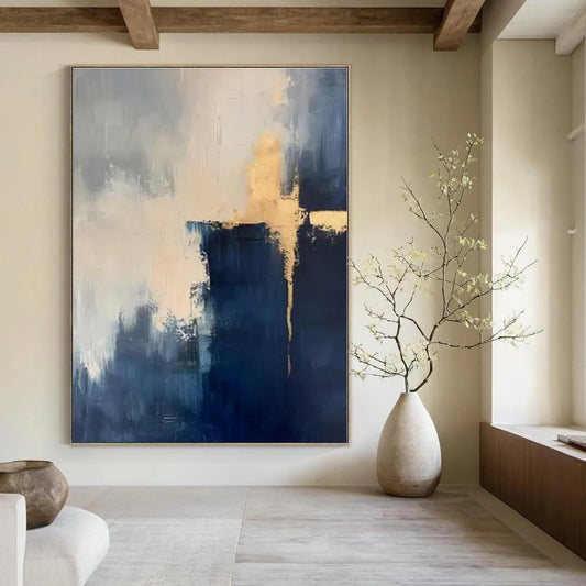 Hand-Painted Bespoke Abstract Canvas for Office Private Offices