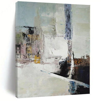 Monumental Custom Abstract Art for Guest Room Fireplace and Mantel Feature Walls