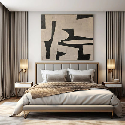Colossal Hand-Painted Contemporary Abstract Painting for Music Concert Venue Backdrops