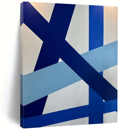 Super-Sized Hand-Painted Modern Abstract Wall Decor for Chic Home Libraries