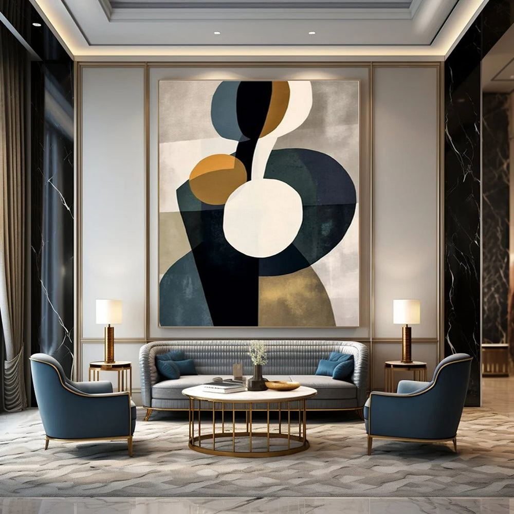 Whimsical Watercolor Hand-Painted Abstract Mural for Dreamy Bedrooms