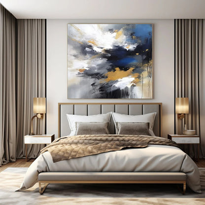 Vintage Travel Hand-Painted Abstract Canvas for Adventurous Bedrooms