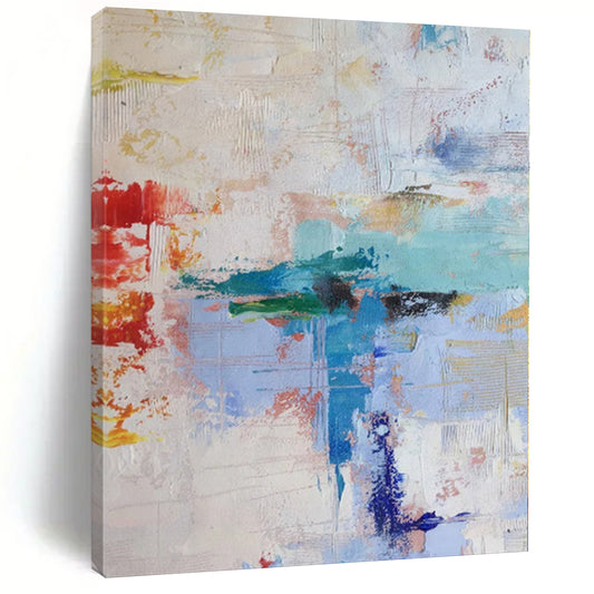 Monumental Abstract Painting for Indoor Waterfall Areas - Commissioned Oil on Canvas