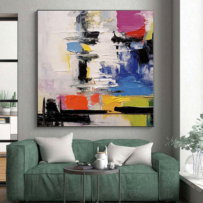 Immense Abstract Canvas for Beehive Observation Hives - Hand-Painted Acrylic on Canvas