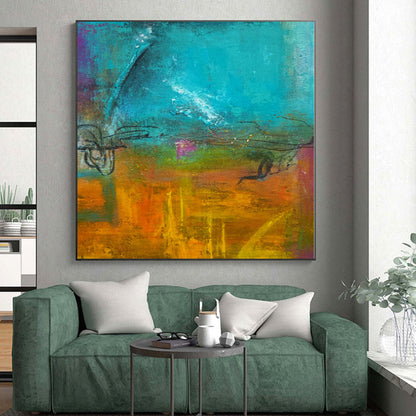 Custom Extra Large Abstract Circus Art - Commissioned Acrylic for Cabaret Theater Foyers
