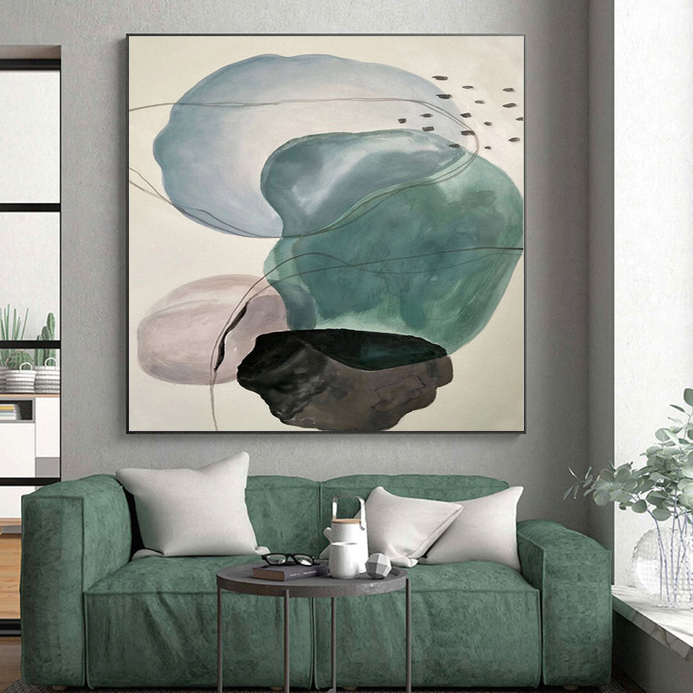 Mammoth Made-to-Order Abstract Canvas for Kitchen Island Back Wall