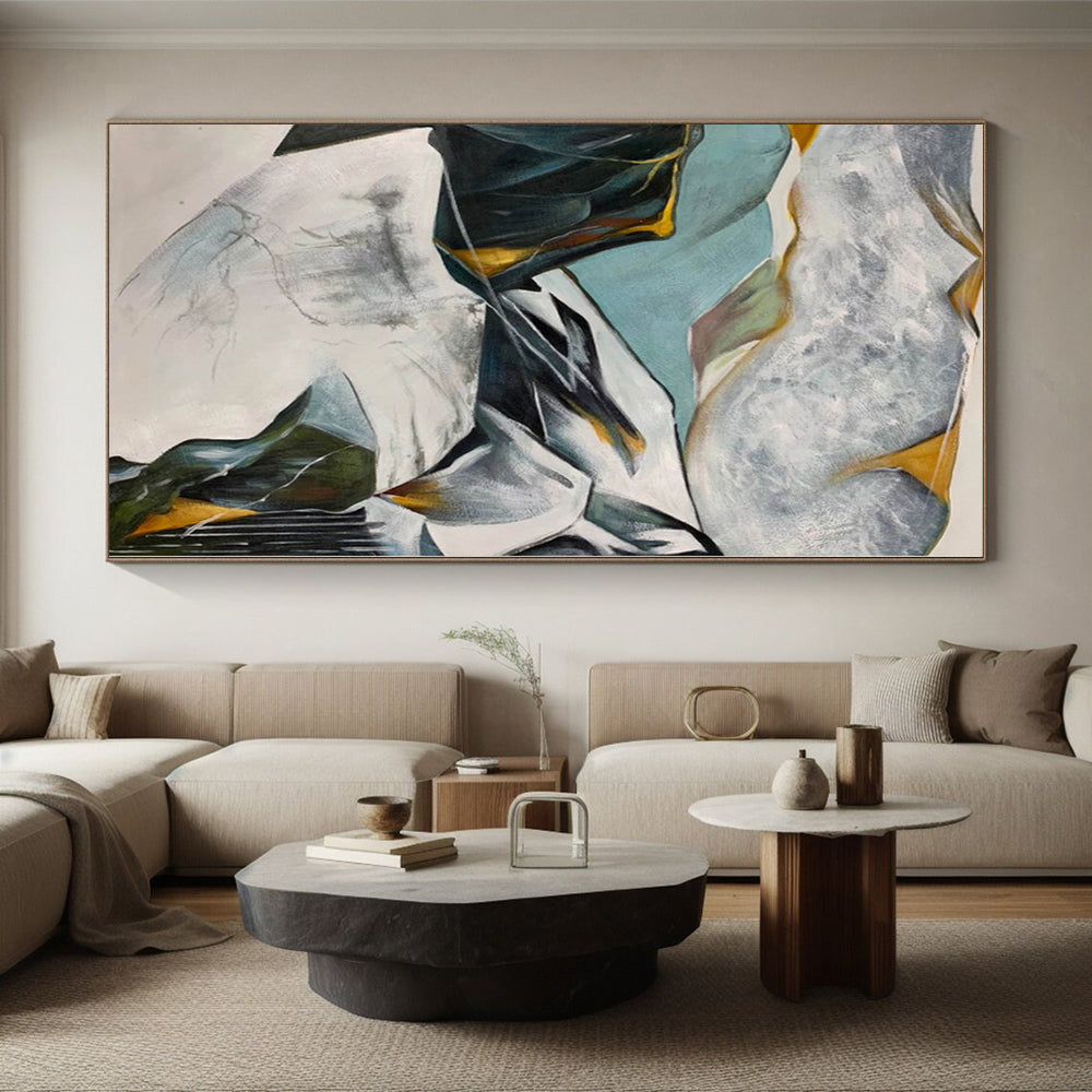 Large Custom Abstract Art for Bathroom Vanity Mirror Surrounds