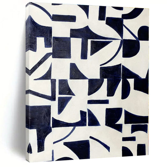Custom Hand-Painted Abstract Canvas for Bedroom and Office