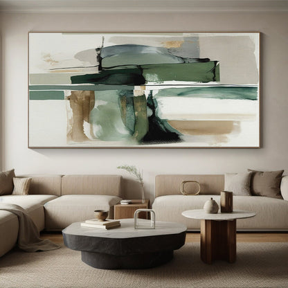 Super-Sized Contemporary Abstract Painting for Kids’ Playroom Creative Spaces