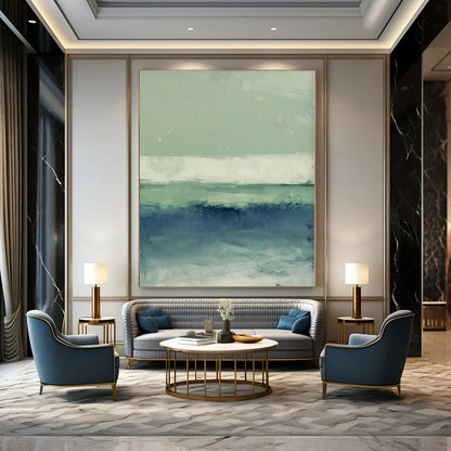 Hand-Painted Bespoke Abstract Art for Bedroom and Hotel Spa Areas