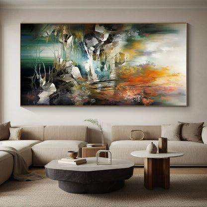 Large-Scale Modern Abstract Wall Art for Guest Room Welcoming and Inviting Look