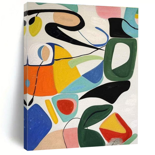 Oversized Custom-Made Hand-Painted Abstract Canvas for Attic Storage Wall LargeART0625