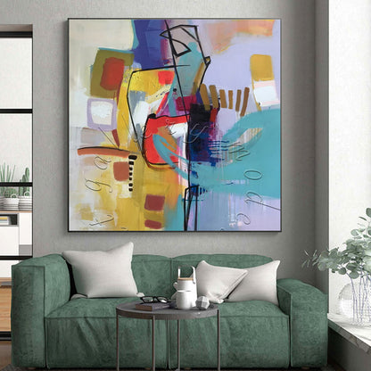 Large Modern Abstract Wall Art for Music Concert Venue Backstages