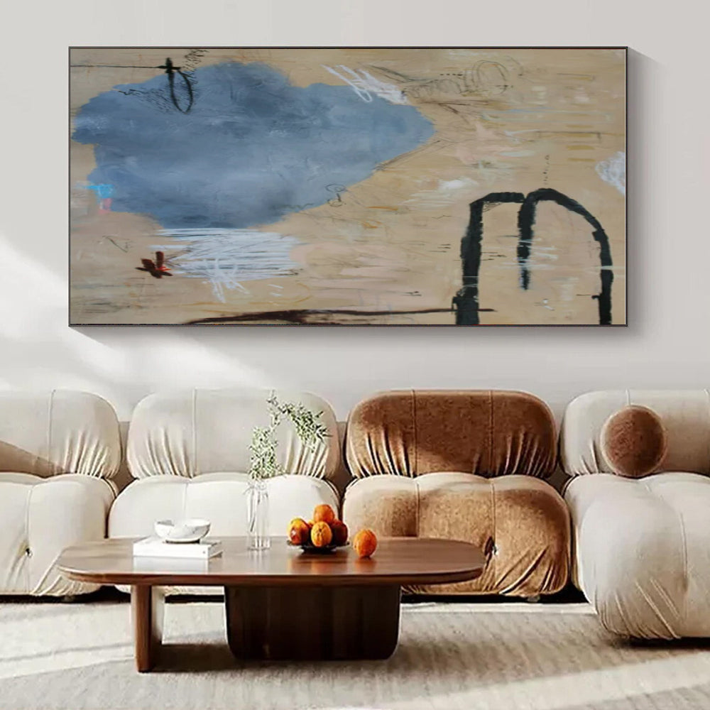 Custom Hand-Painted Abstract Painting for Office & Bar