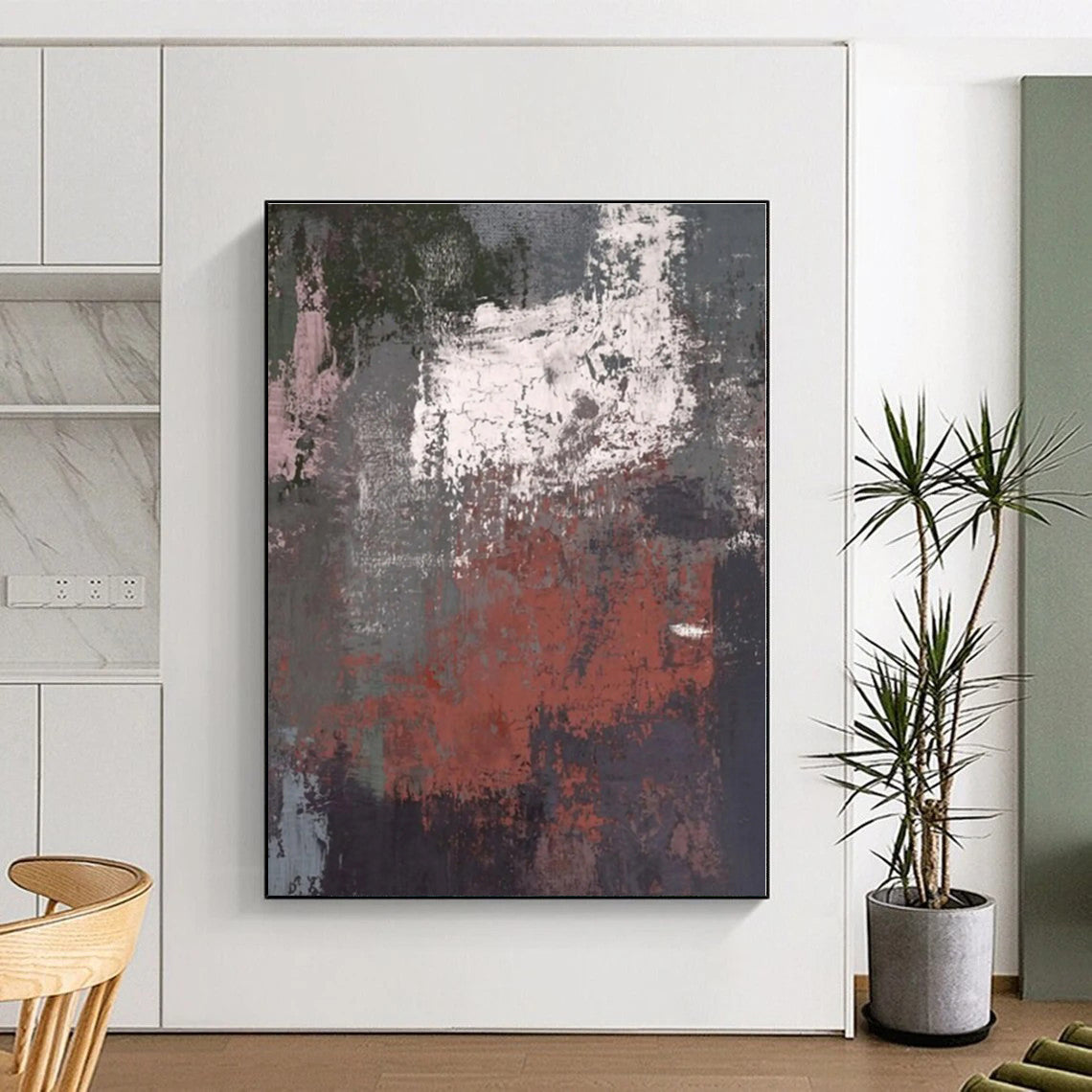 Colossal Custom-Made Abstract Wall Art for Home Craft Room Storage Wall