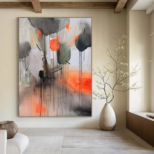 Super-Sized Hand-Painted Modern Abstract Wall Decor for Home Game Rooms