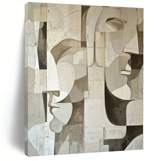 Oversized Custom Hand-Painted Abstract Canvas for Bar & Entryway