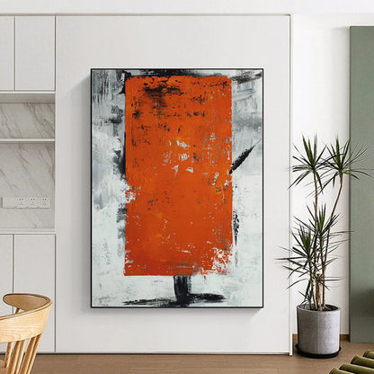 Monumental Custom Abstract Painting for Home Library Bookcase Back Walls