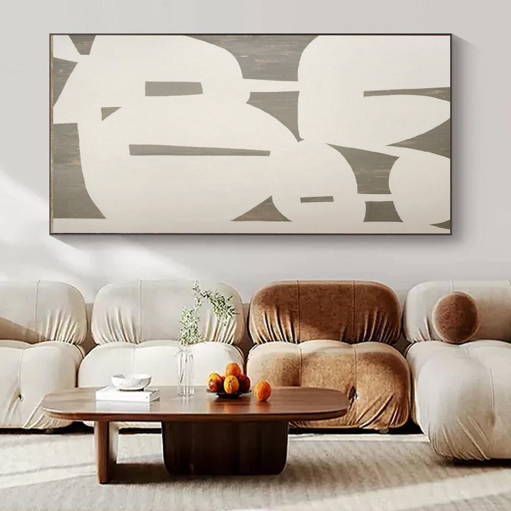 Hand-Painted Large Modern Abstract Wall Art for Stylish Home Dining Rooms