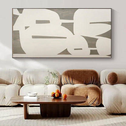 Hand-Painted Large Modern Abstract Wall Art for Stylish Home Dining Rooms