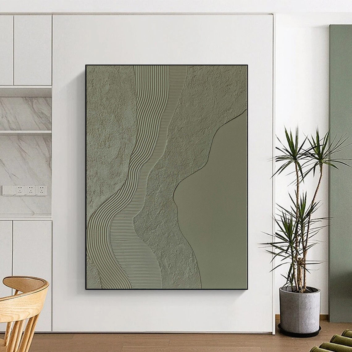 Grand Hand-Painted Abstract Painting for Hallway Corridors