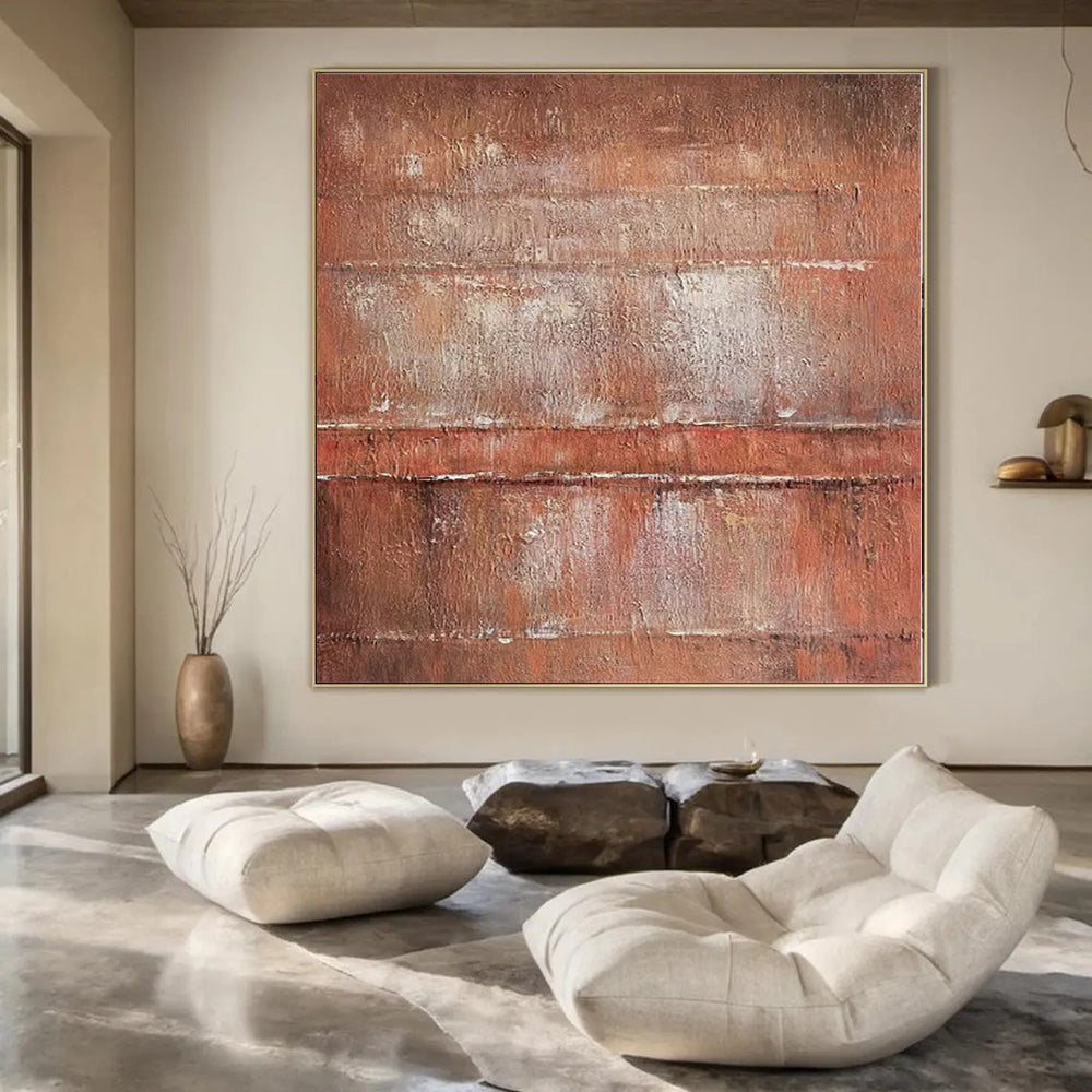 Monumental Abstract Painting for Loft Stairwells - Commissioned Mixed Media